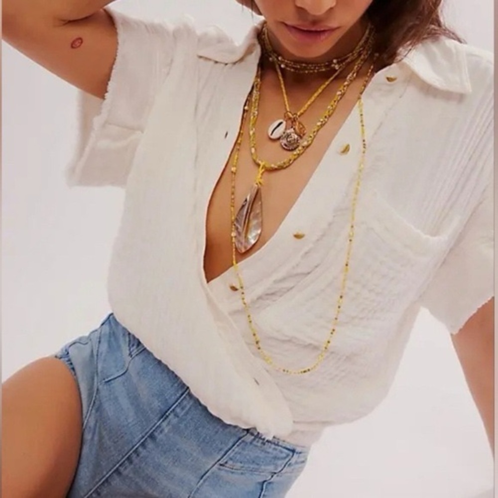 NWT Free People Ariana Ost The Era Strand Necklace